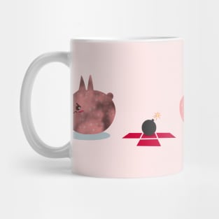 Pink Creature Gets A Bomb As Present Mug